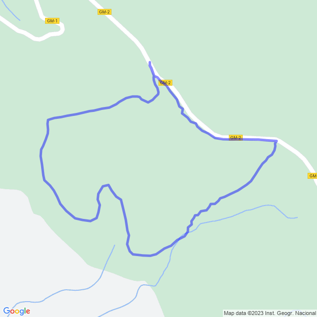 Carte du sentier de randonnée: Parque/Cañada de Jorge