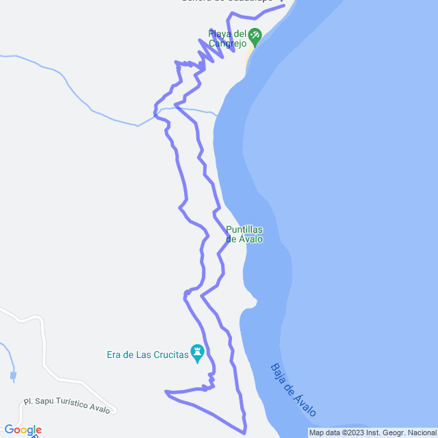 Carte du sentier de randonnée: San Seb/Puntallana - el camino - Ermita - pista