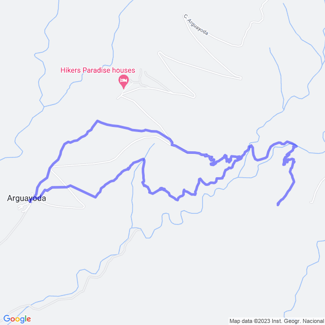 Carte du sentier de randonnée: Alajeró/Los Almácigos - La Manteca - Arguayoda - Los Almácigos