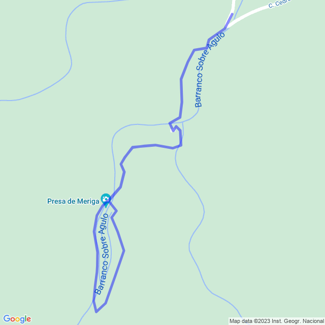 Mapa del sendero: Parque/Meriga/Presa